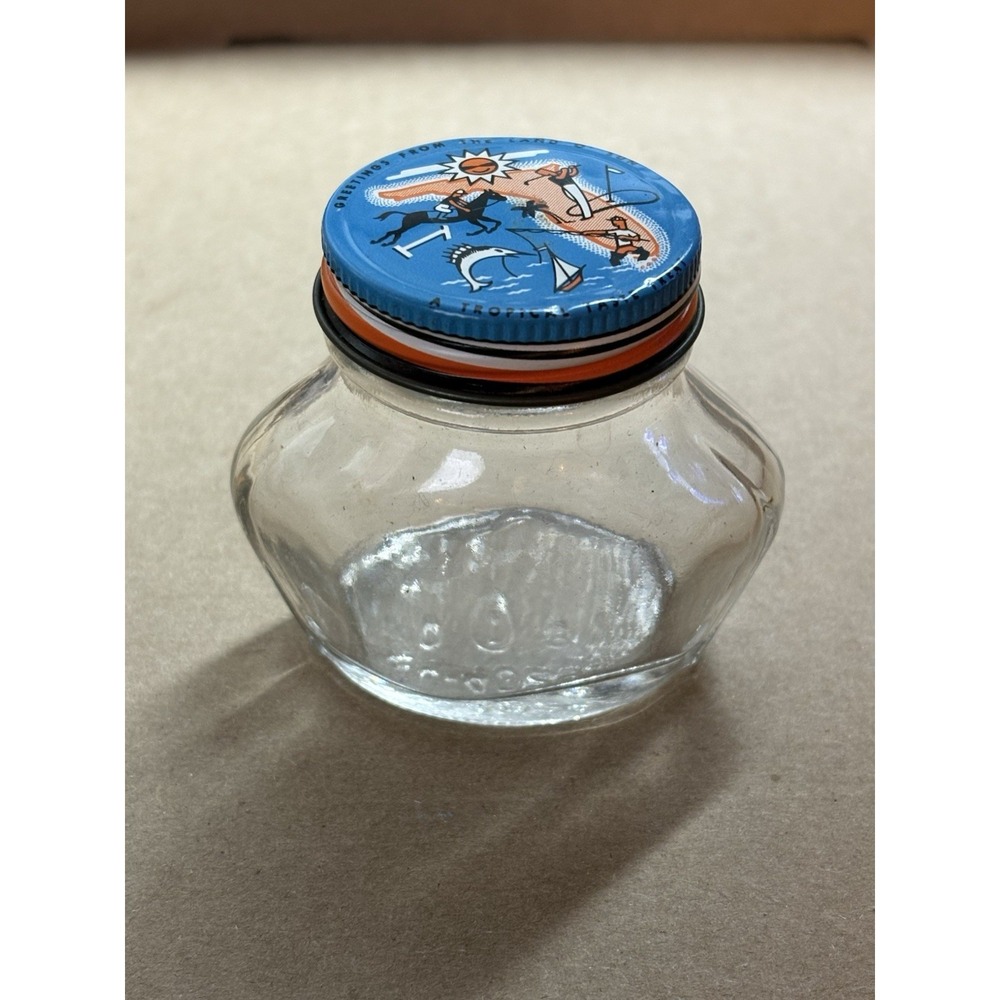 1960 Owens-Illinois Florida Land 'O Sun Souvenir Jelly Jar